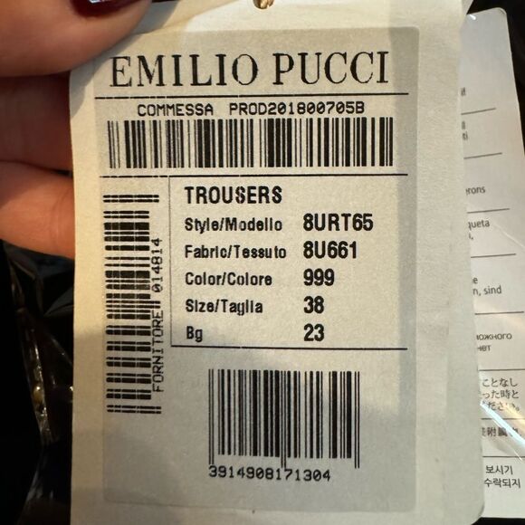 NWT Emilio Pucci black straight leg trouser size 4 - Picture 9 of 10